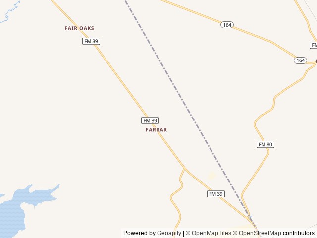 Map of EJ's Hideaway location at Donie, TX, United States