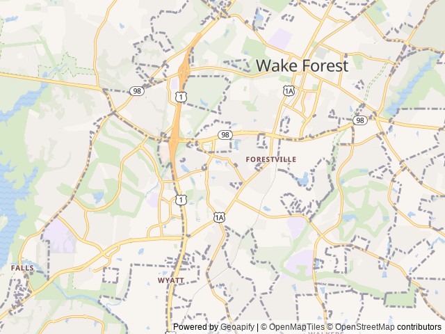 Map for King sized rugged teardrop! Starlink Available! near Wake Forest, NC