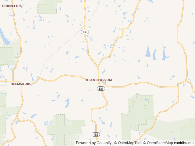 Map of Bill Monroe Music Park and Campground location at Morgantown, IN, United States