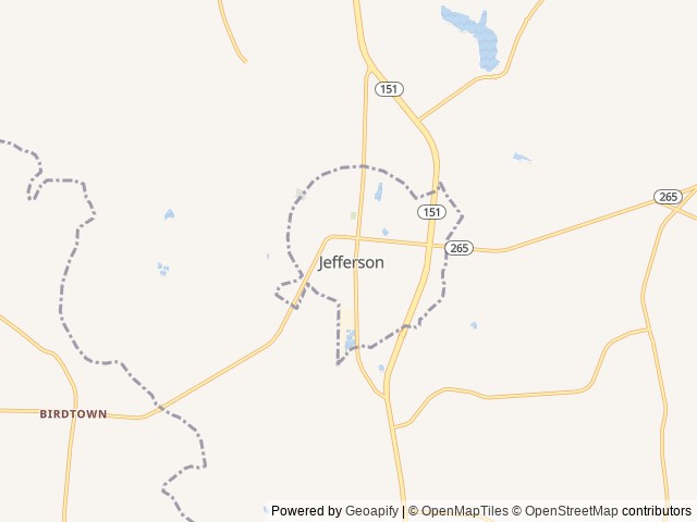 Map for Joe and Stephanie's home away from home near Jefferson, SC