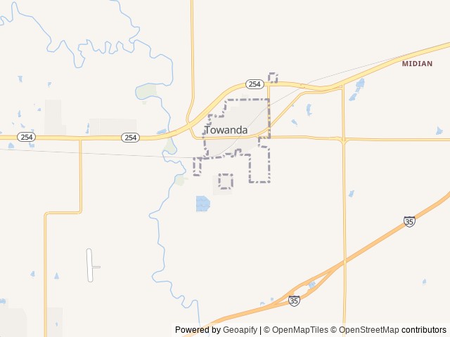 Map for 2010 Keystone RV Montana 3750 FL near Towanda, KS