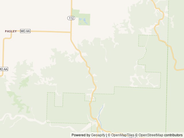 Map of Shadow Bluffs Retreat location at Cassville, MO, United States