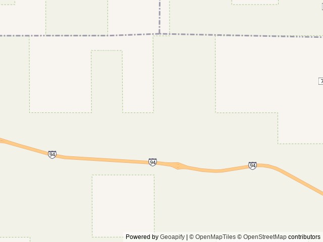 Map of Buffalo Gap Campground (ND) location at Dickinson, ND, United States