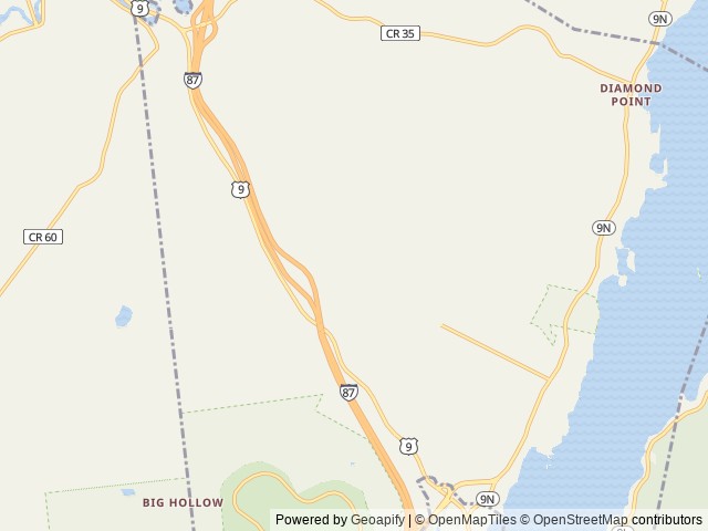 Map of Lake George Camping Village location at Lake George, NY, United States