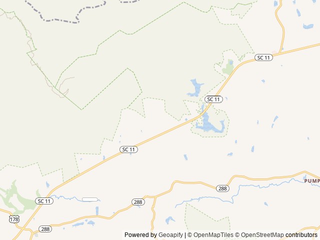 Map of Creekside Campground at Table Rock location at Pickens, SC, United States