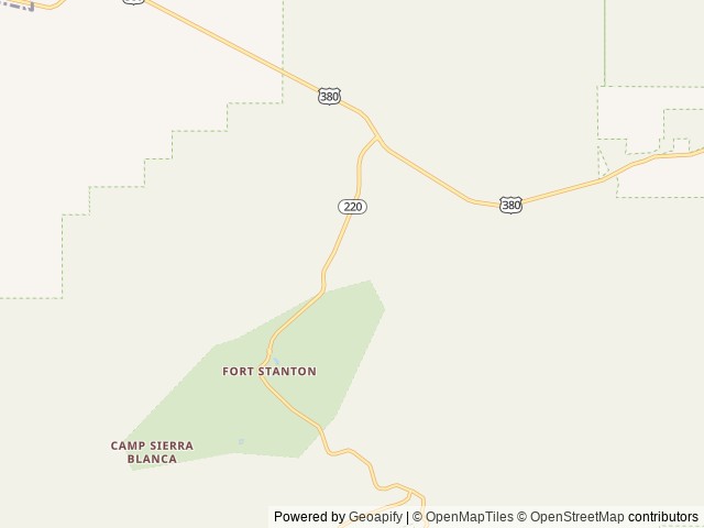 Map of Rob Jagger's Campground location at Fort Stanton, NM, United States
