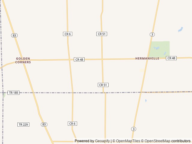 Map of Meadow Lake Park location at Seville, OH, United States