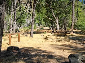 Campsite with Hitching Post and Picnic Table