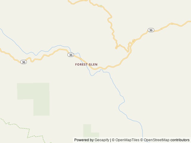 Map of Forest Glen Guard Station location at Weaverville, CA, United States