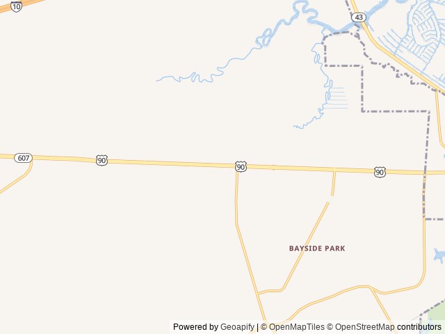 Map of Shady Acres RV and Cottage Community location at Bay St. Louis, MS, United States