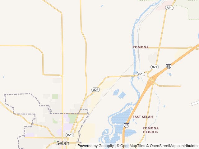 Map for Kid Approved Coleman Camper Rental! near Selah, WA