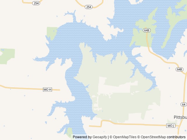 Map of The Outpost Campground location at Pittsburg, MO, United States