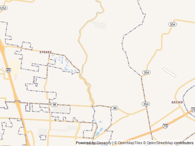Map of Bayou Wilderness RV Resort location at Carencro, LA, United States
