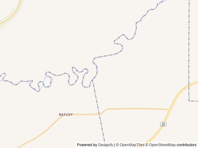 Map of Coal Bluff location at Lena, MS, United States