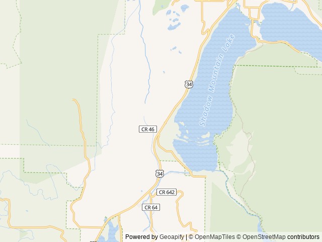 Map of Colorado Cabin Adventures at Grand Lake location at Grand Lake, CO, United States