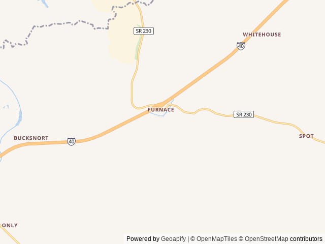 Map of Made in the Shade RV Park location at Only, TN, United States