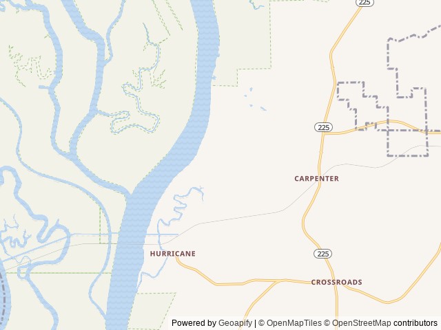 Map of Tensaw River Park location at Bay Minette, AL, United States