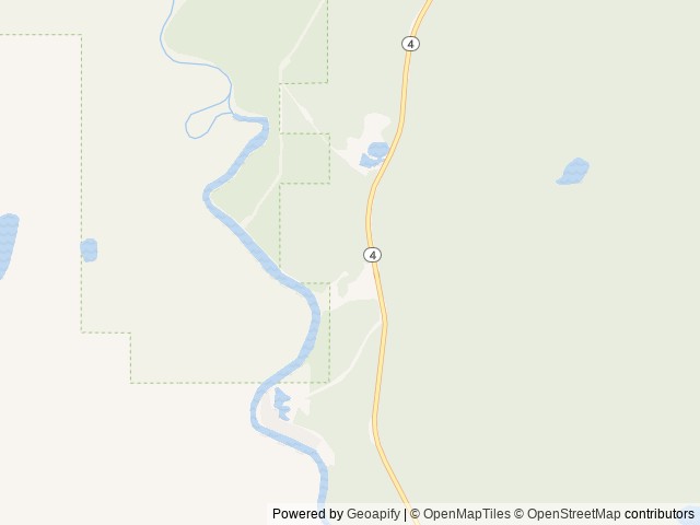 Map of Sourdough Creek Campground location at Glennallen, AK, United States