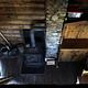 Wood stove and cabinet from the loft