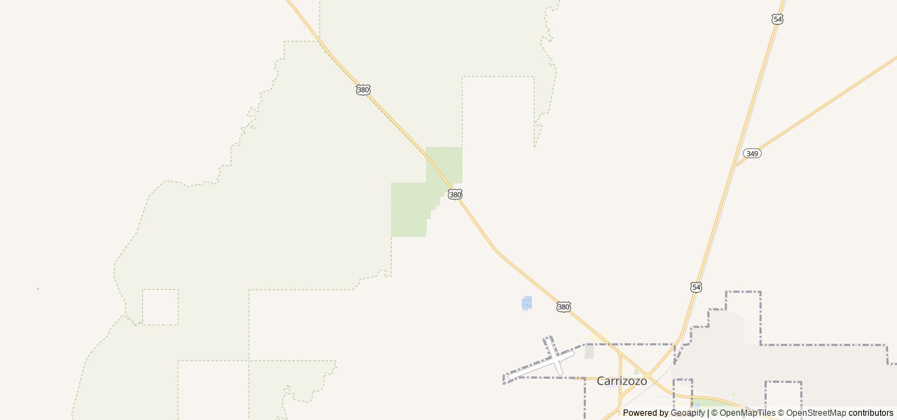 Map of Valley of Fires Recreation Area location at Carrizozo, NM, United States
