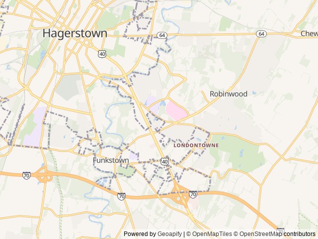 Map for Couples Retreat & Pet Friendly Camper Rental near Hagerstown, VA