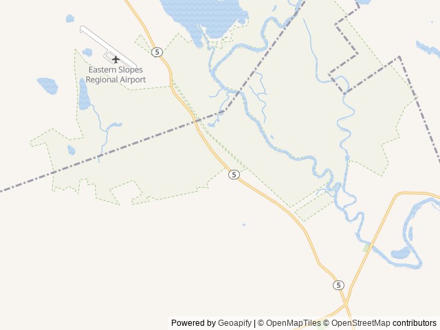 Map of Frost Mountain Yurts location at Brownfield, ME, United States