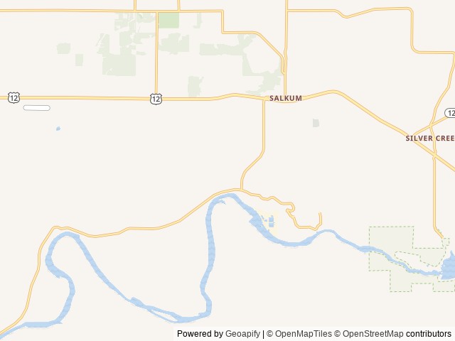Map of Barrier Dam Campground location at Salkum, WA, United States