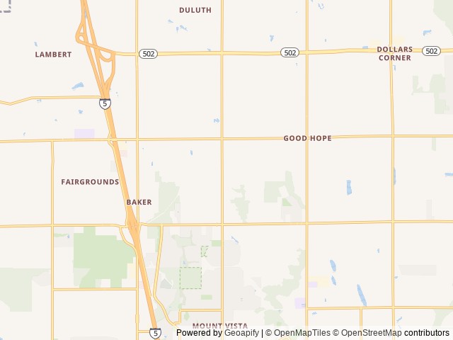 Map for 2022 Ozark 1680BSK near Vancouver, WA
