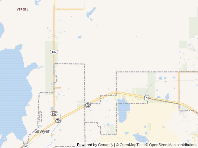 Map of Wilson Point Pavilion location at Sawyer, OK, United States