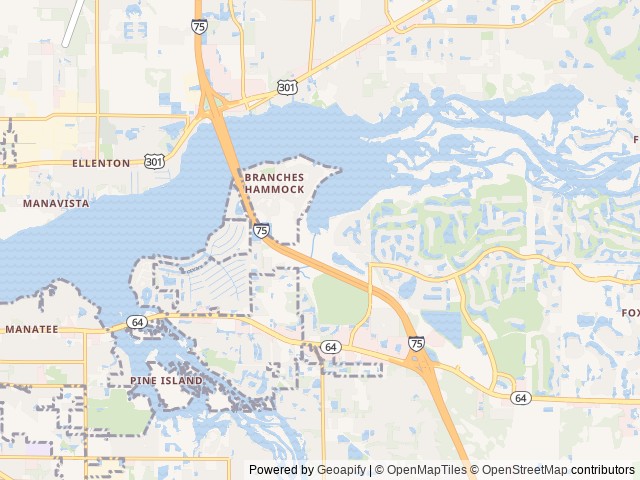 Map of Winter Quarters Manatee RV Resort location at Bradenton, FL, United States