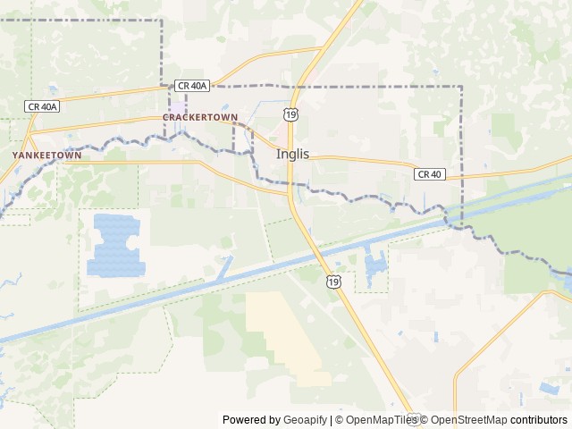 Map of Citrus River Village II location at Inglis, FL, United States
