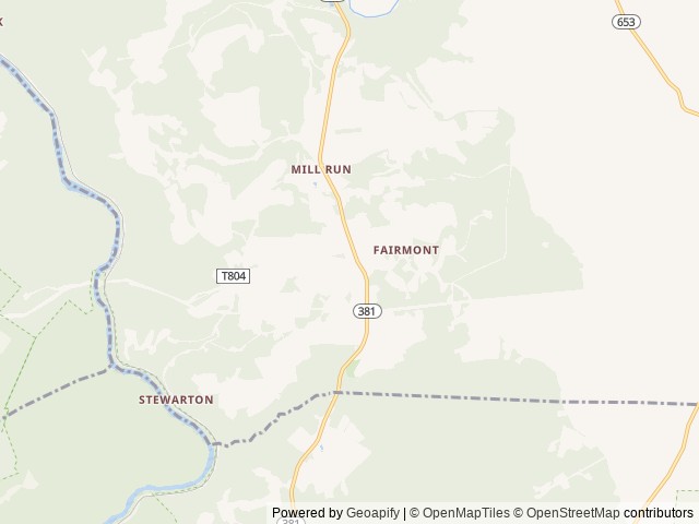 Map of Jellystone Park™ Mill Run location at Springfield Township, PA, United States