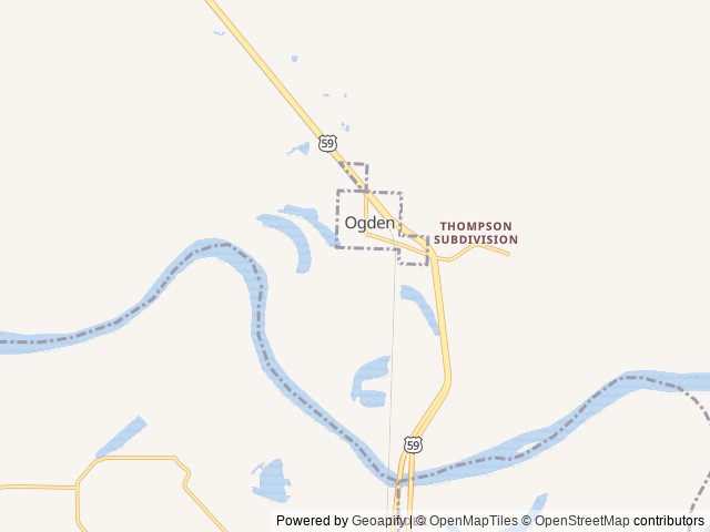 Map for Wildwood Bunk House w/ Fireplace near Ogden, LA