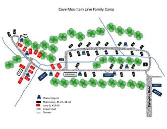 G1, Loop: Cave Mountain Lake Group Camp