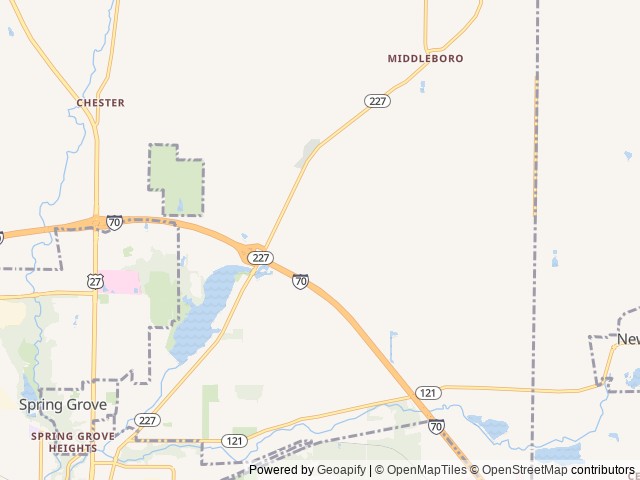 Map of Deer Ridge Camping Resort location at Richmond, IN, United States
