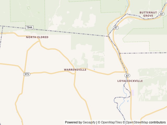 Map for Campfire Cruiser near Montoursville, PA