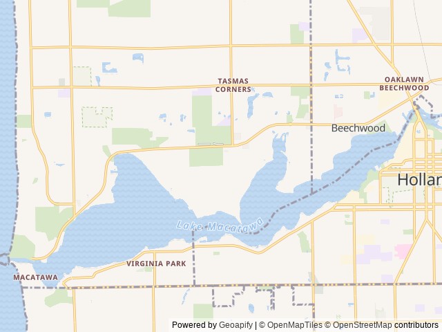 Map of Ottawa County Fairgrounds location at Holland, MI, United States
