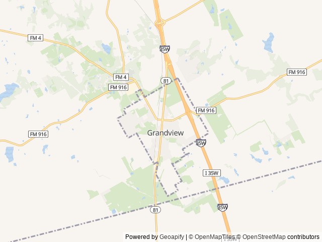 Map of Camp Ferncrest - Chambers Creek location at Grandview, TX, United States