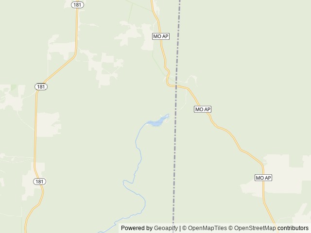 Map of Noblett Lake location at Ava, MO, United States