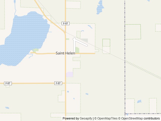 Map of Saint Helen Campground location at Saint Helen, MI, United States