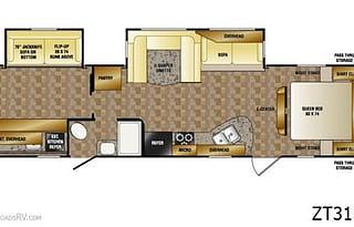 2014 CrossRoads RV Zinger 35' with Bunk House
