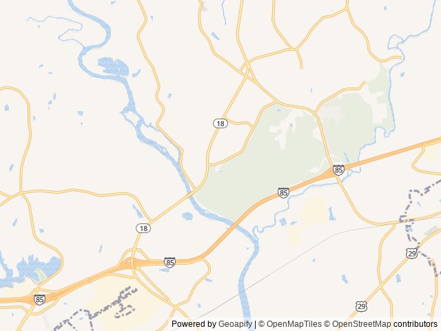 Map of Iron City Campground location at Blacksburg, SC, United States