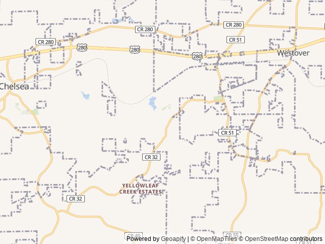 Map for Turnkey - Travel Trailer Camping Experience near Chelsea, AL