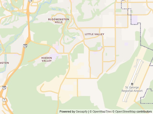 Map for 2024 Sunset Park RV Sun-Lite 18RD near St. George, UT