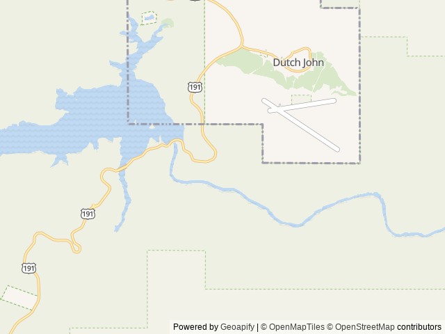 Map of Arch Dam Campground location at Manila, UT, United States