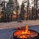 Campfire at Bell Bay Campground
