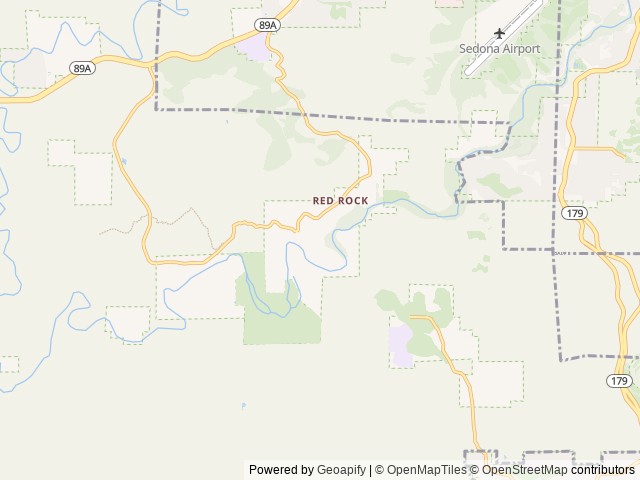 Map of Camp Avalon Spiritual Nature Retreat location at Sedona, AZ, United States