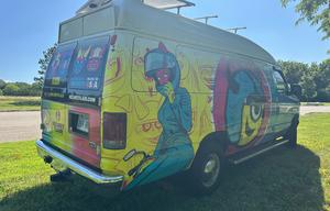 Custom van build out: Unique wrap; diesel heater