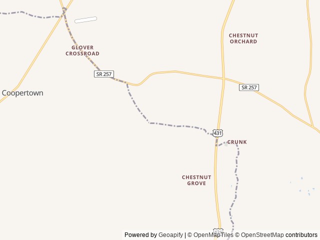 Map for 2020 Forest River RV Wildwood X-Lite 263BHXL near Greenbrier, TN