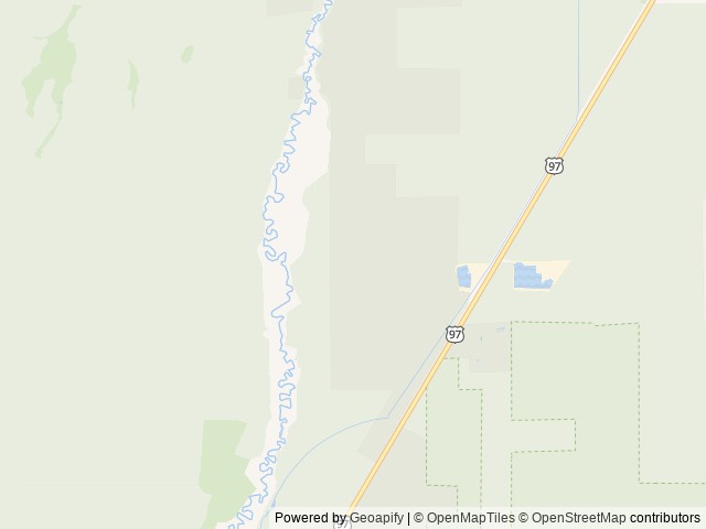 Map of Hidden Creek RV Park location at La Pine, OR, United States